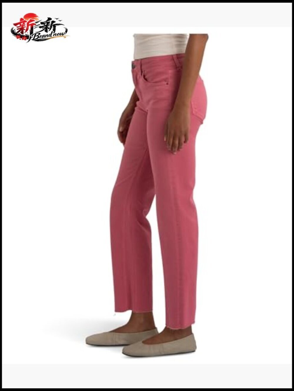 High Rise Ankle Flare Inset Leg Jeans - Picture 2 of 3